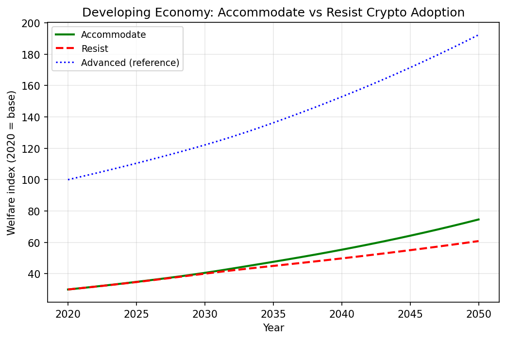 Developing Economy: Accommodate vs Resist Crypto Adoption