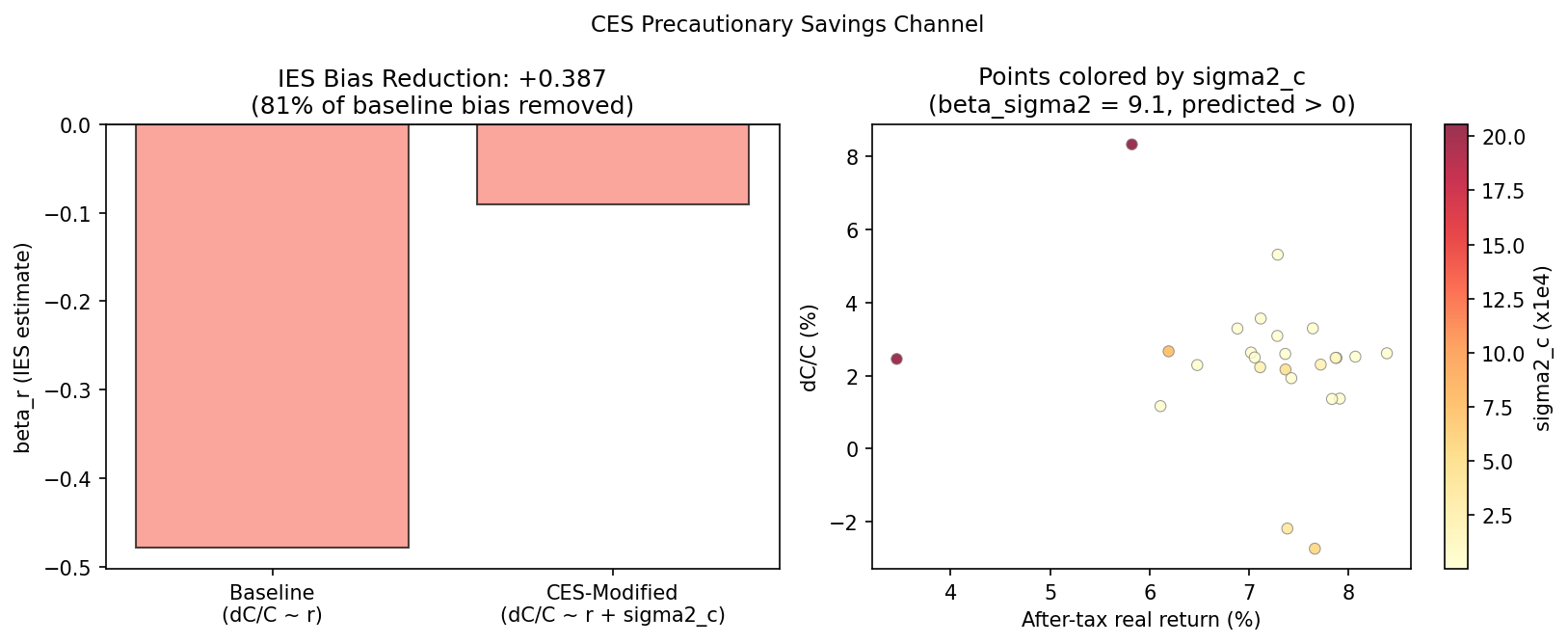CES Precautionary Savings Channel
